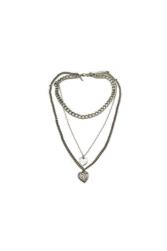 Collar Corto Plateado Black Nitro Love Humana-0