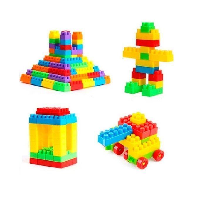 Blocks Balde Didáctico Bloques Construcción Niños -3