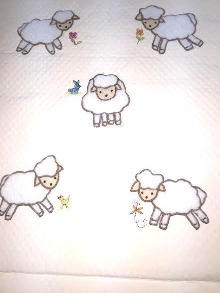 Set ropa de cuna 7 piezas, ovejitas-6