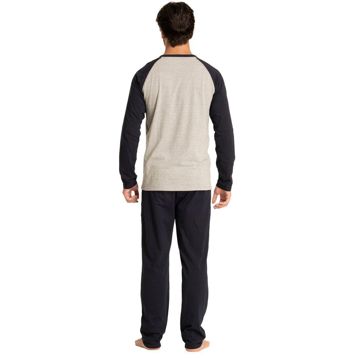 Pijama Largo Algodón Hombre 231AIC1 Top-1