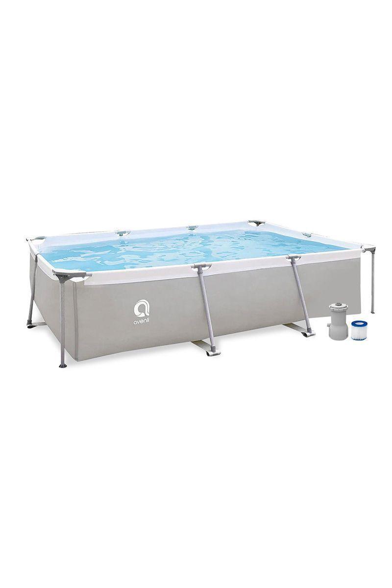 Piscina con Filtro 3701 Litros 65x207x300 cm Gris-0