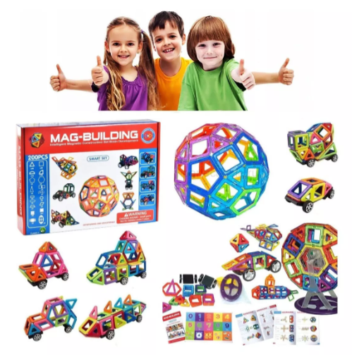 Set Bloques Magnéticos 200 Piezas-2