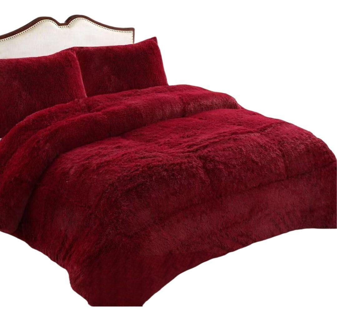 Cobertor Plumon Peludo Con Chiporro De 1.5 Plazas-0