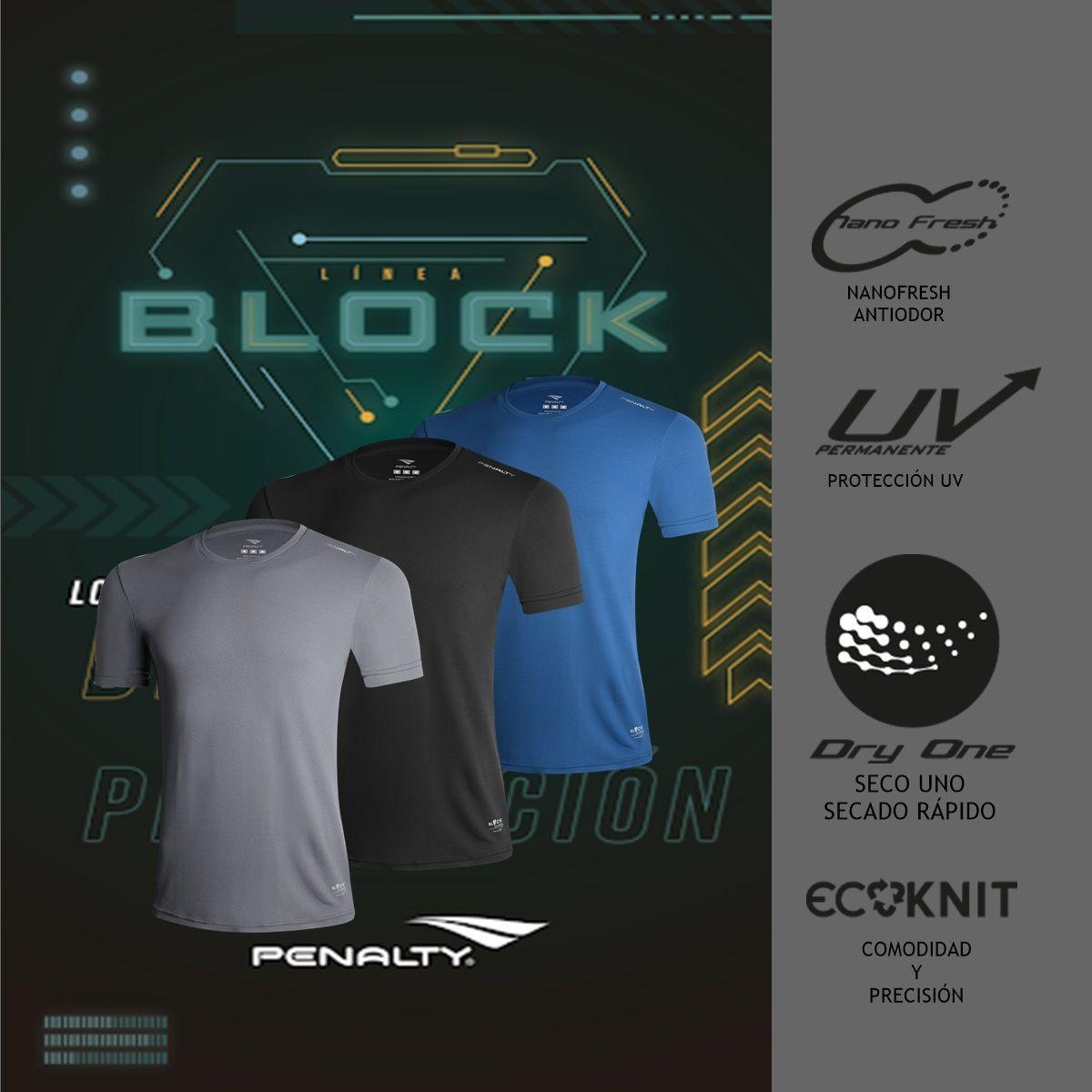 Polera Penalty Block Masculina Azul-2