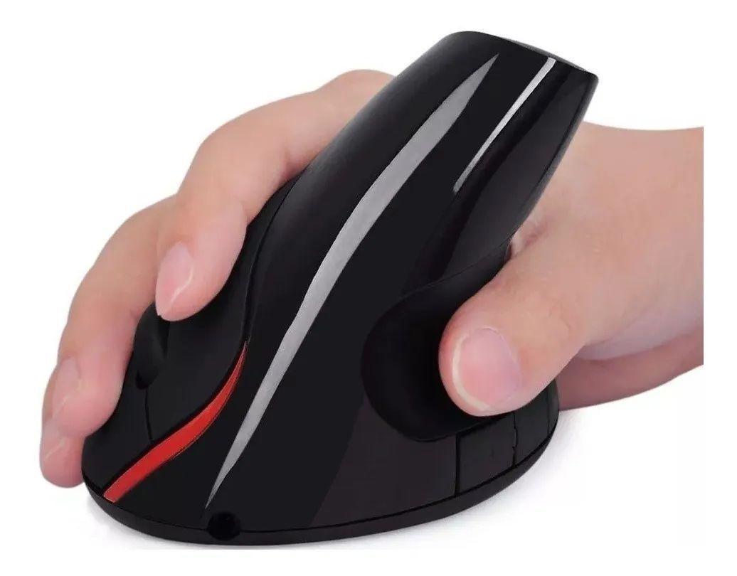Mouse Optico Vertical Ergonomico Inalambrico Rf Pc Smart Tv-3