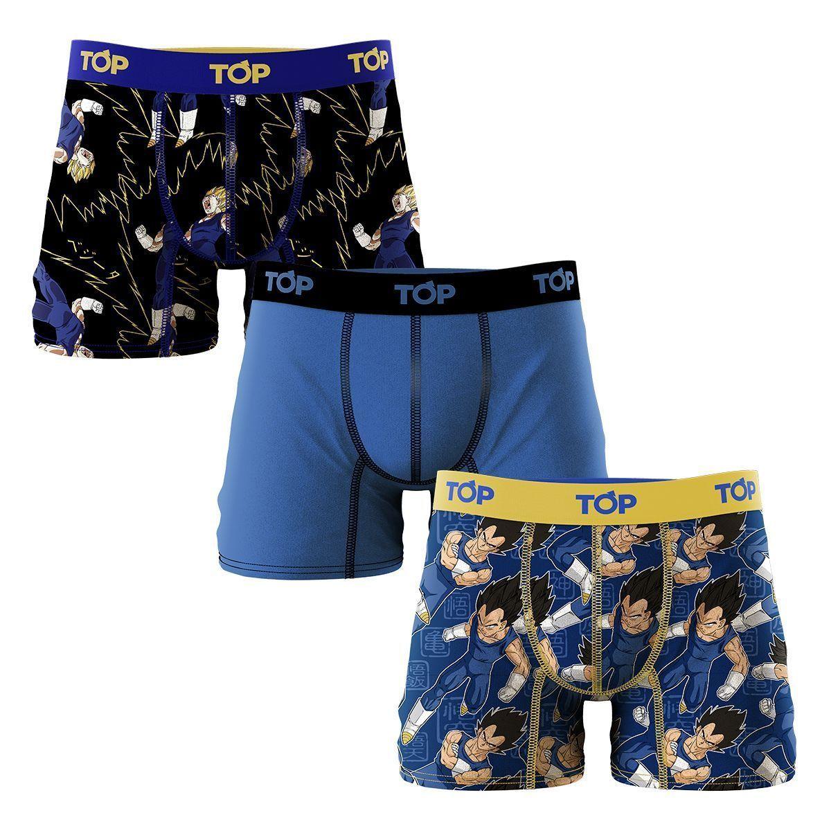 Bóxer Medio Dragon Ball Z Algodón Pack 3 Vegeta C8 Top-0