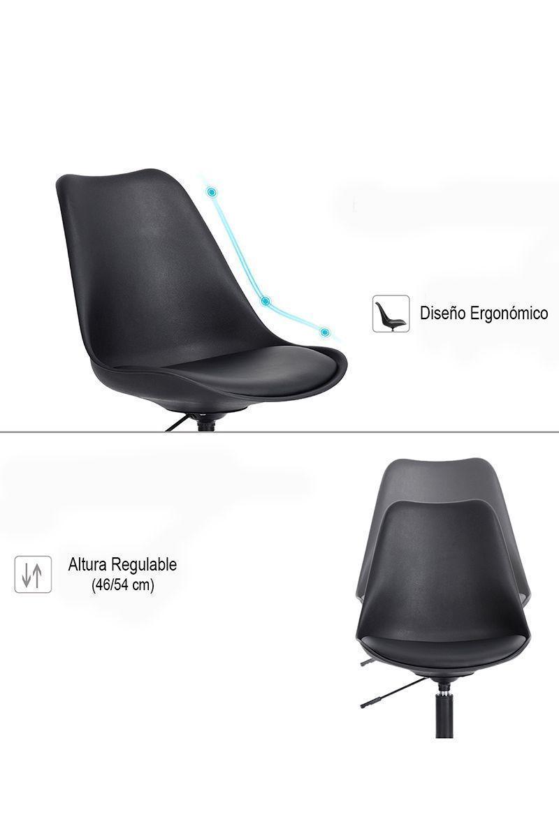 Silla Escritorio PP Estilo Nórdico Giratoria-4