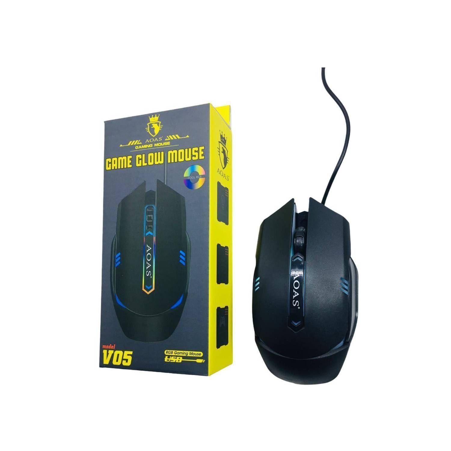 Mouse Gaming Usb Clow Modelo V05 1200dpi Aoas Con Luces Led-0
