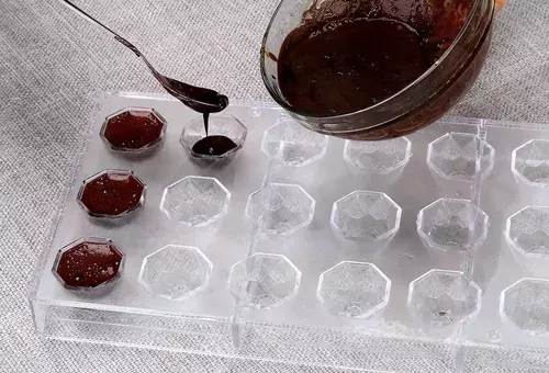 Pack 4 Moldes Chocolate Molde Chocolate Policarbona Diamante -5