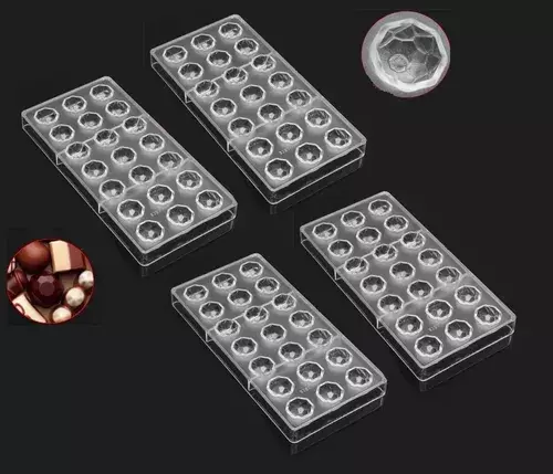 Pack 4 Moldes Chocolate Molde Chocolate Policarbona Diamante -2