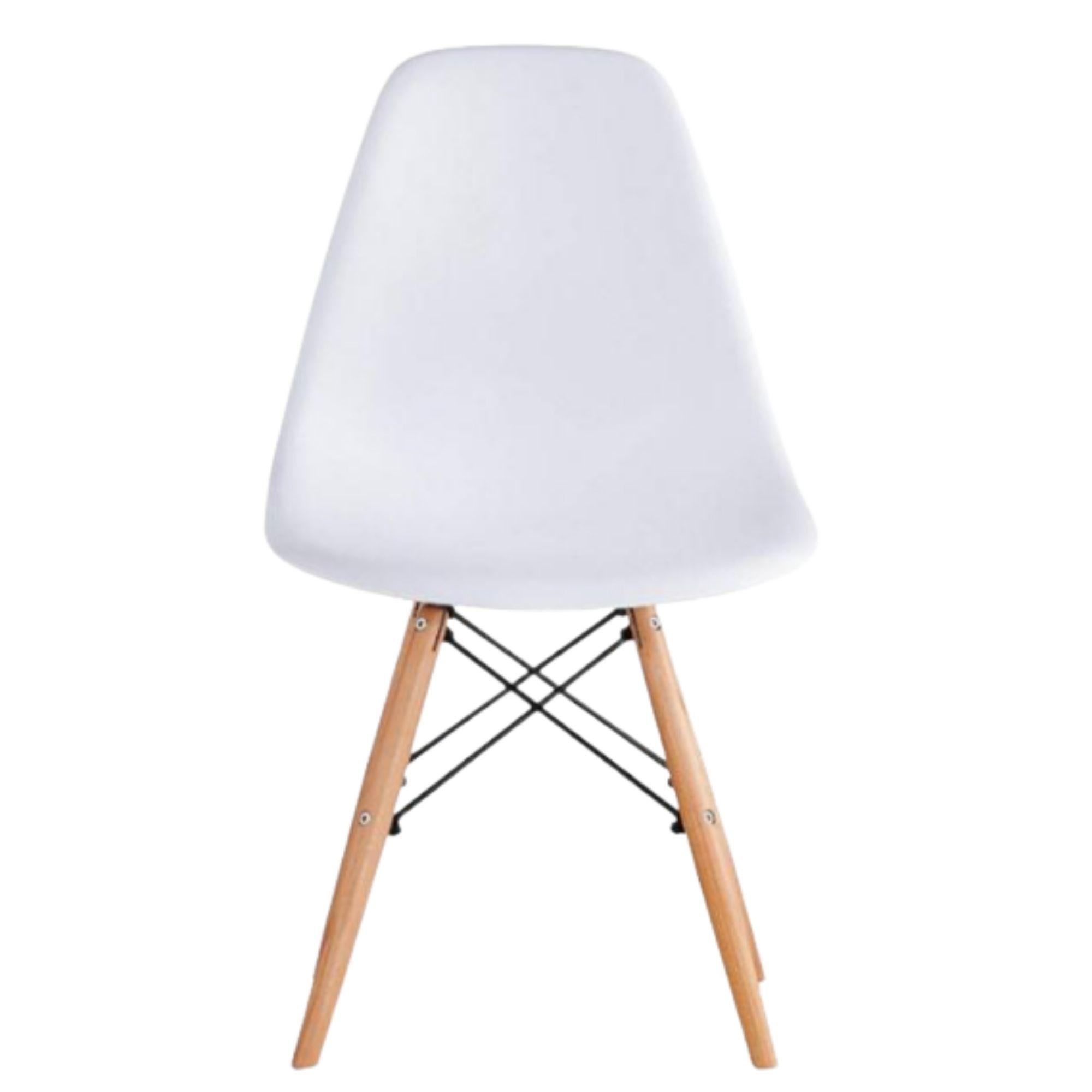 Juego De Comedor eames Redondo 4 sillas Negro-Blanco 80 cm-3