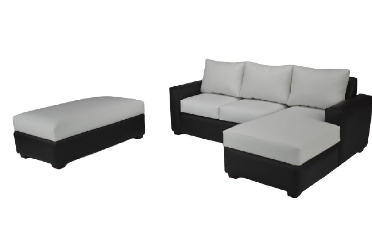 Sofá Seccional 3 Cuerpos + pouf-4