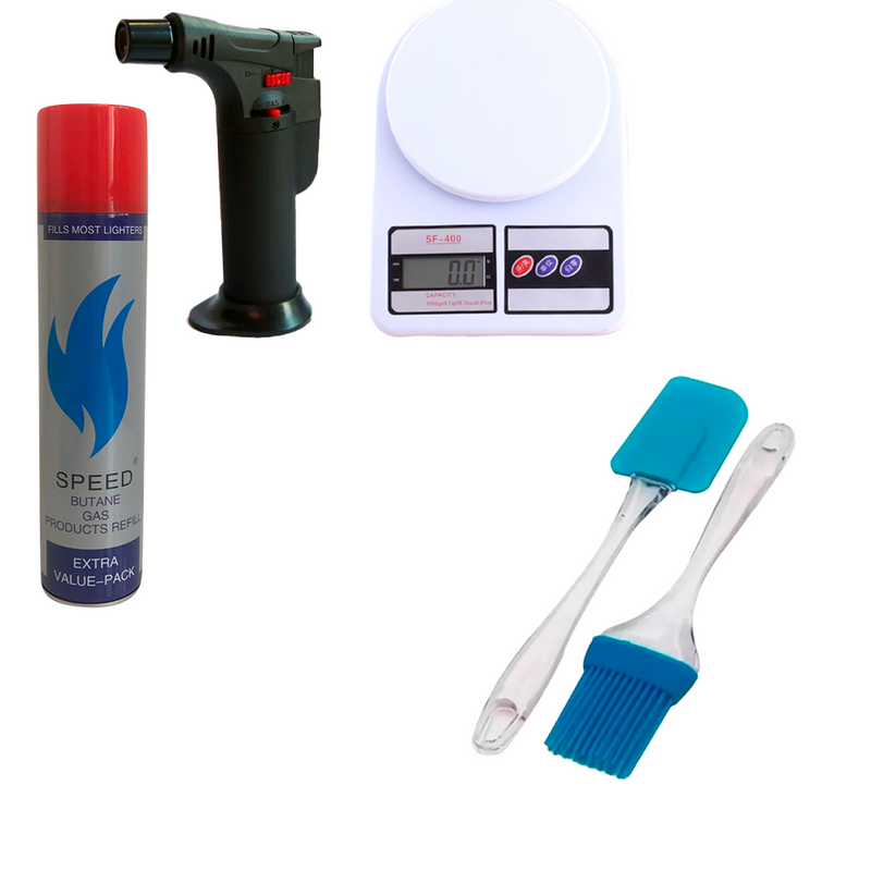 Set Brocha y Mezquino + Balanza +Soplete Gas 300ml-0