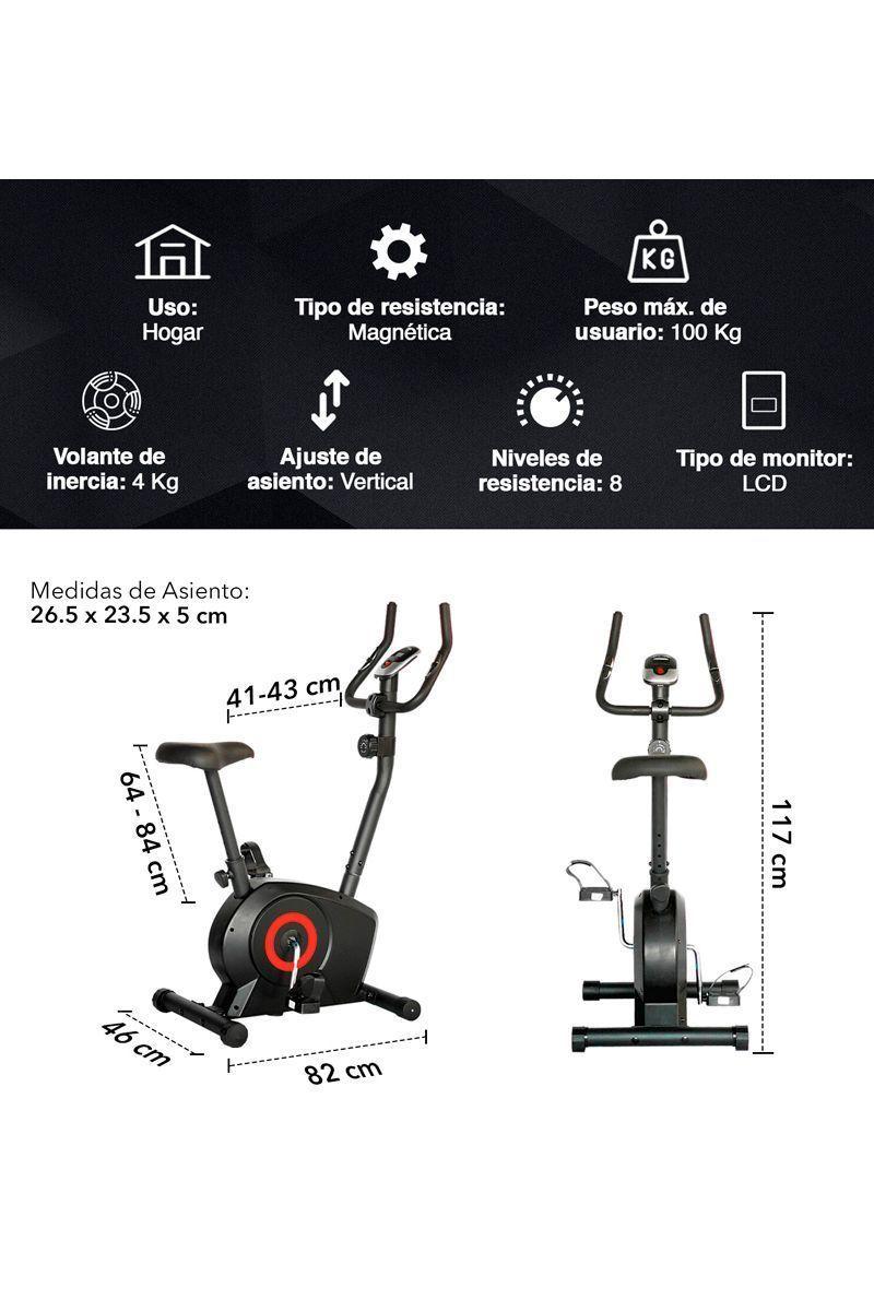 Bicicleta Estática Magnética Volante 4 Kg Negro-2