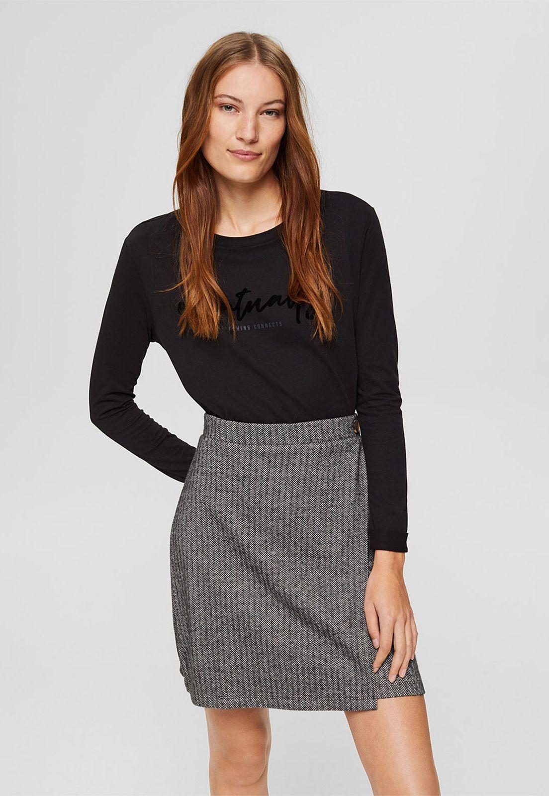 Polera mujer manga larga con estampado Esprit-0