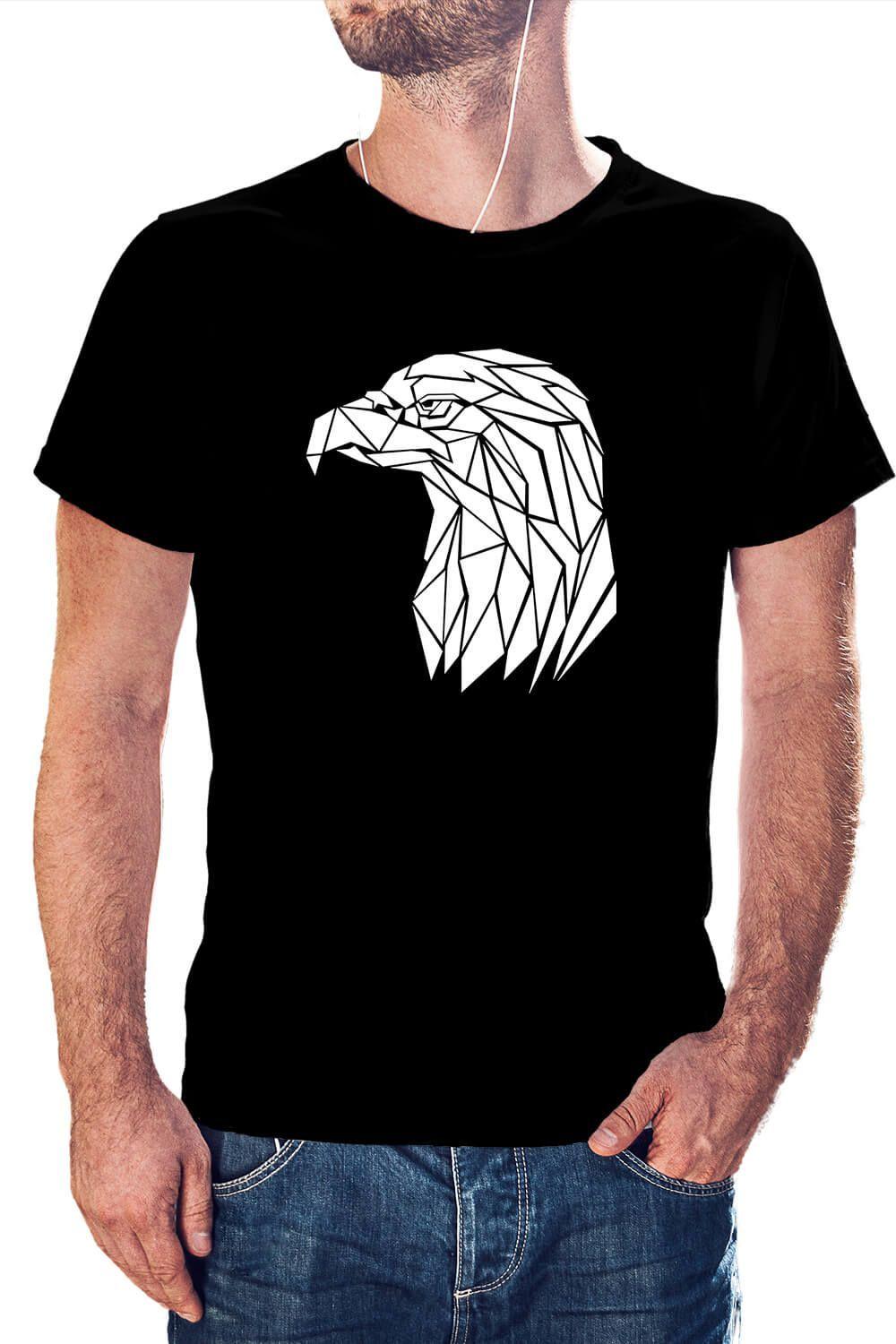 Polera Hombre diseño Águila Geométrica-0