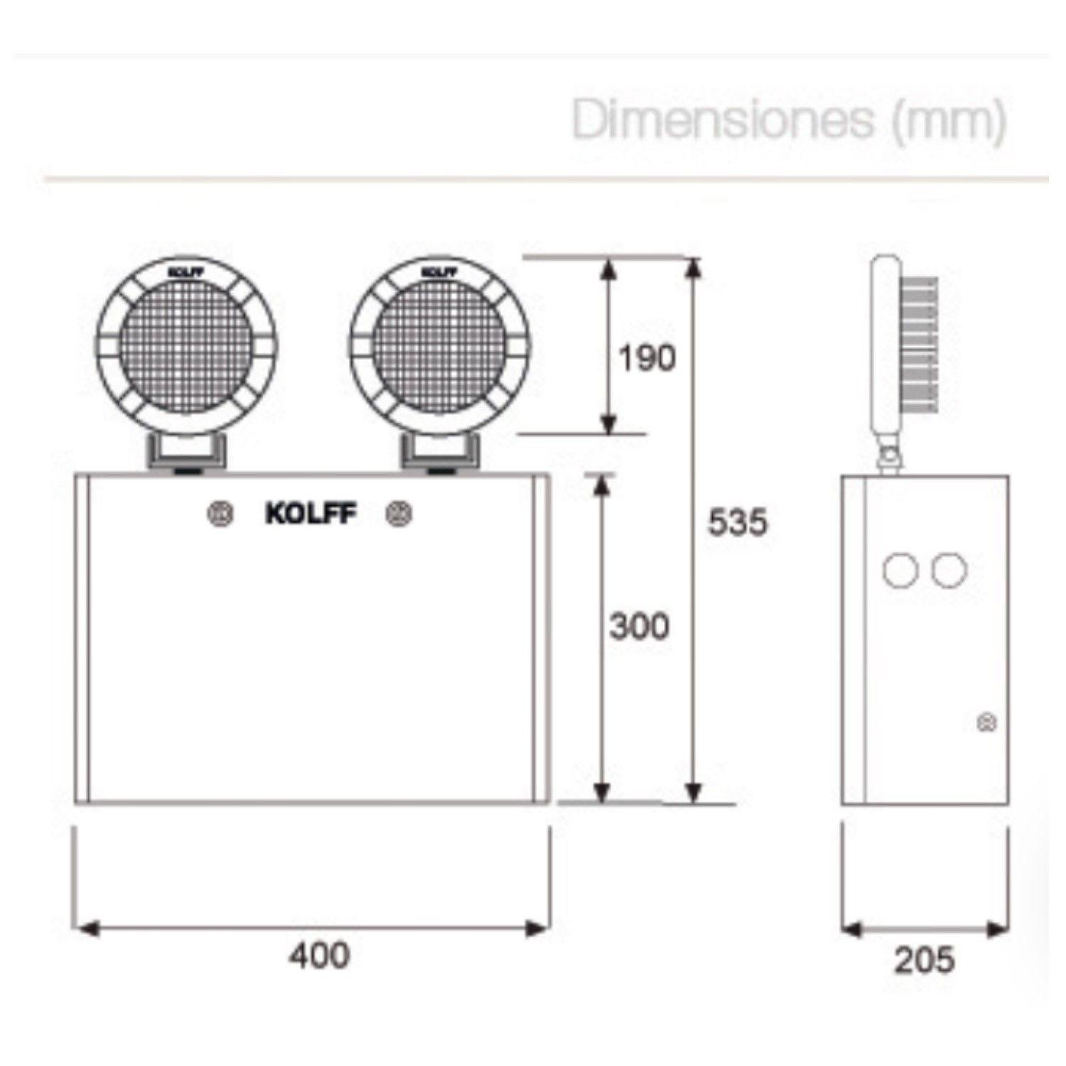Foco de emergencia Kolff KC-2559 Led Vibram-4