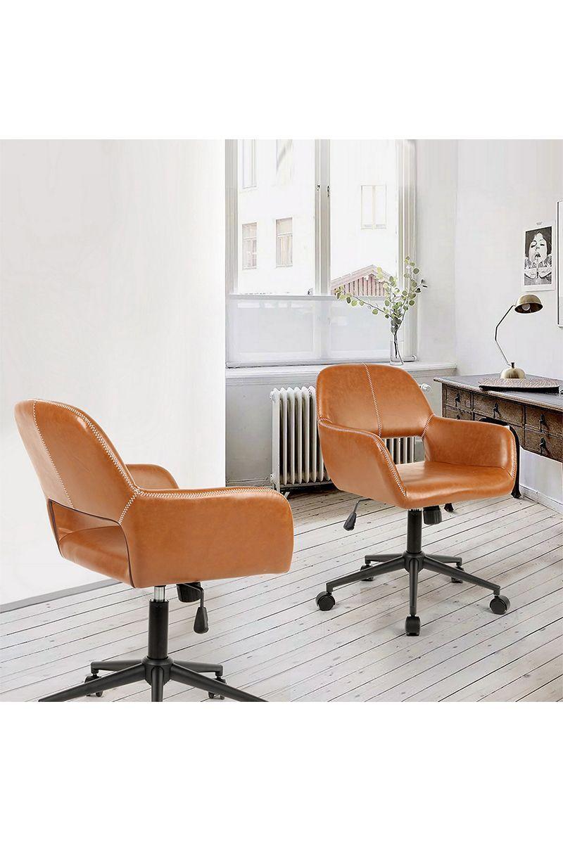 Silla de Oficina Cromwell PU Café-5