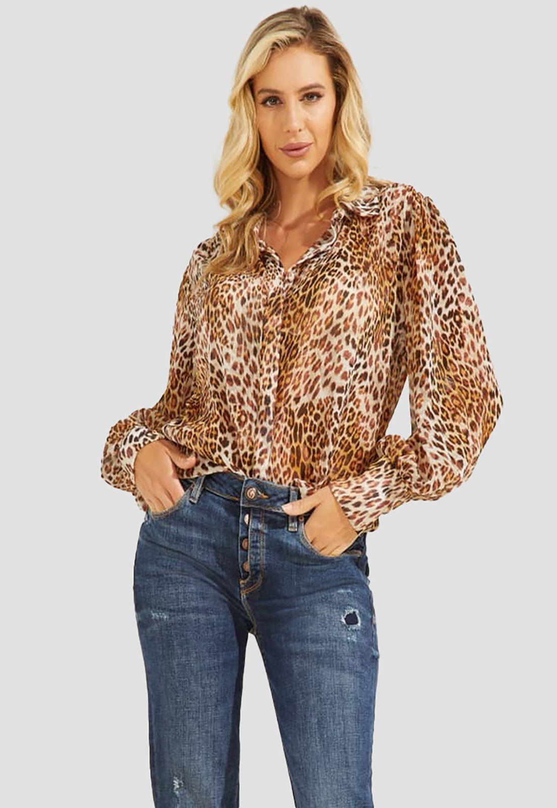 Camisa Guess Ls Woven Shirts P10M Multicolor-1