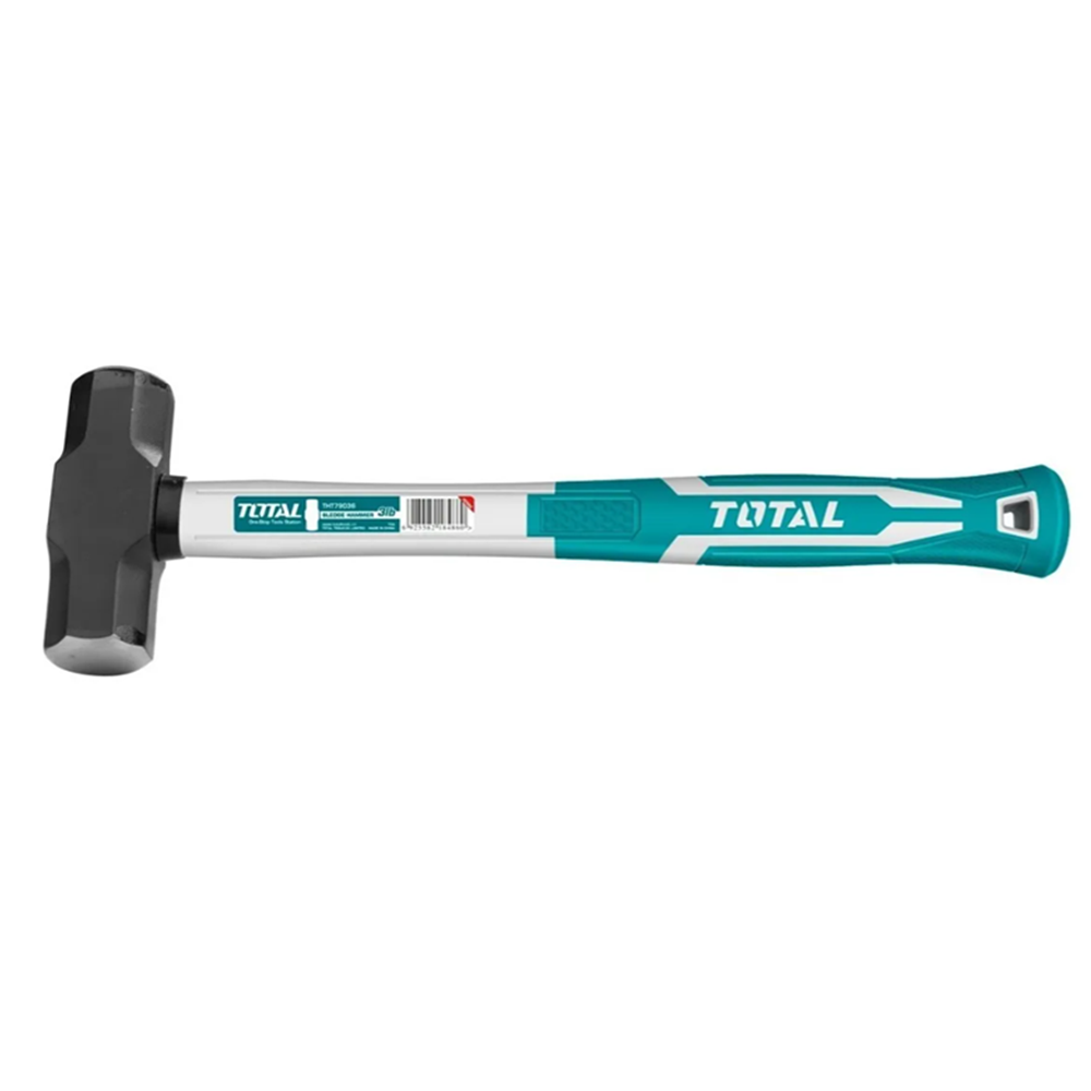 Combo Martillo Mazo 3 Lbs Mango Fibra Vidrio Total-0