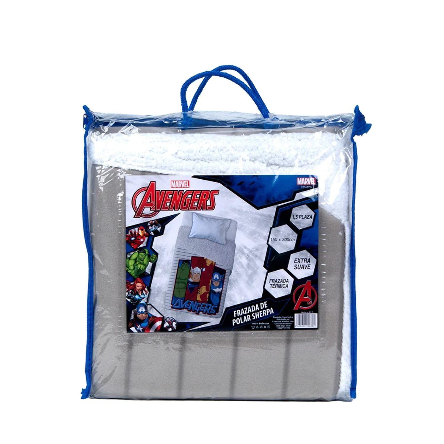 Frazada De Polar 150x200cm Infantil Avengers Mashini-0