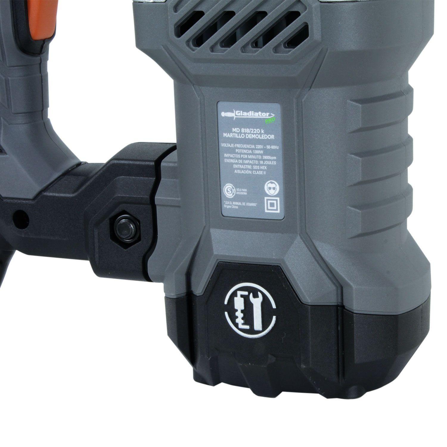 MARTILLO DEMOLEDOR HEX 1300W 18 J MD 818/220 K-10