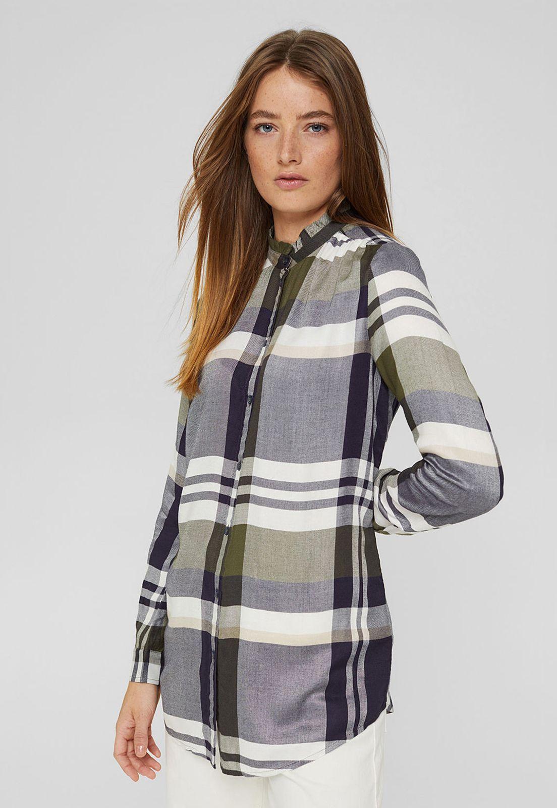 Blusa Larga Con Volantes Esprit-0