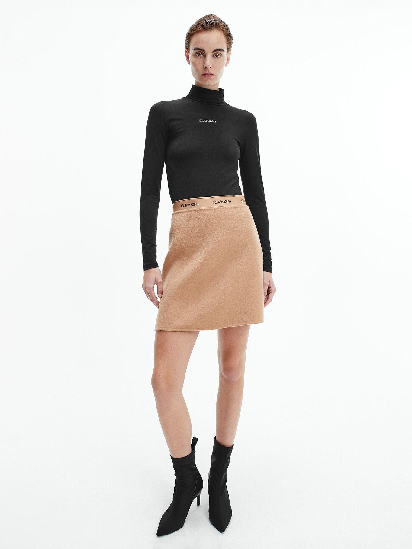 Polera LS Mini Turtleneck  Negro Calvin Klein-1