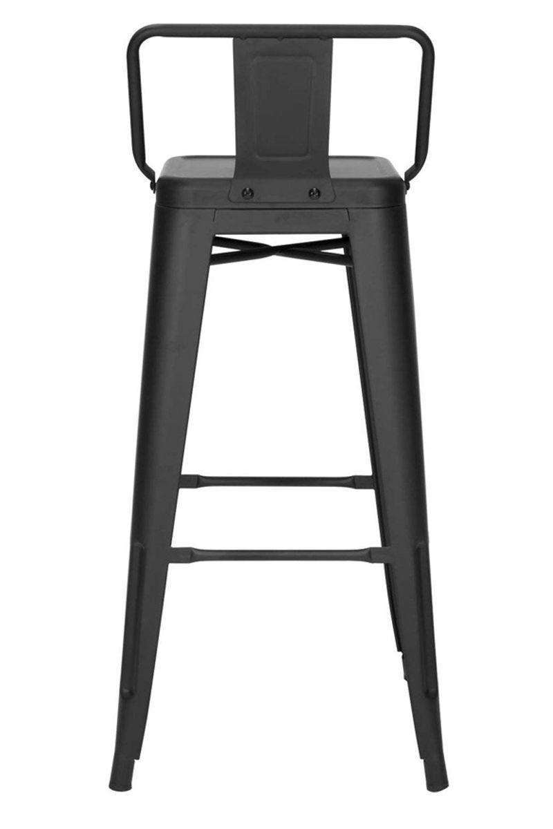 Pack 2 Piso Bar Taburete Tolix Respaldo Negro-3