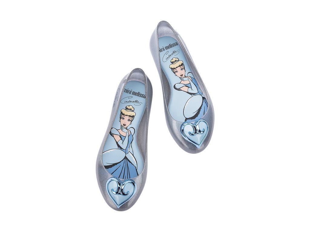Ballerina Sweet Love + Disney Princess Infantil Plata Glitter Mini Melissa-4
