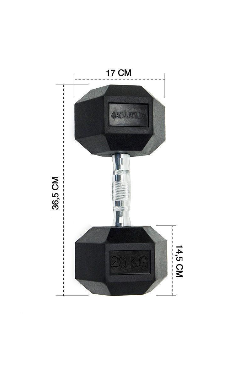 Mancuerna Hexagonal 20 Kg Negro-2