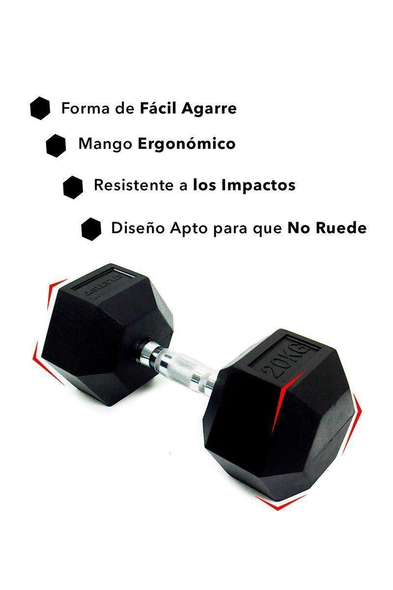 Mancuerna Hexagonal 20 Kg Negro-4