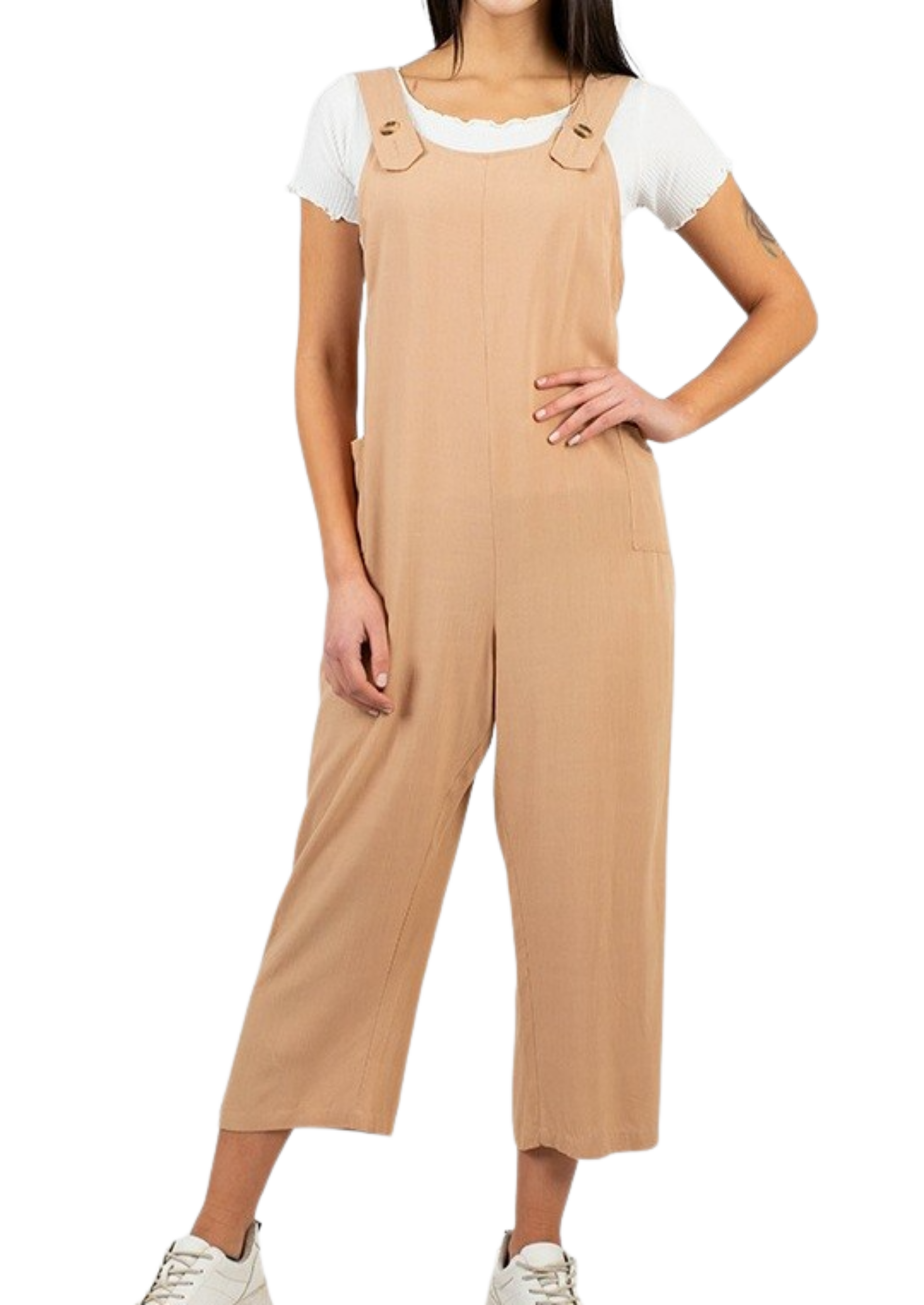 Jardinera MLK Lino Beige Mujer-0
