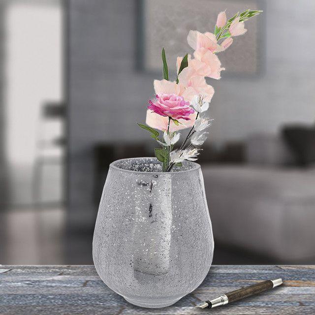 Jarrón Decorativo Roma Plata Mediano-3