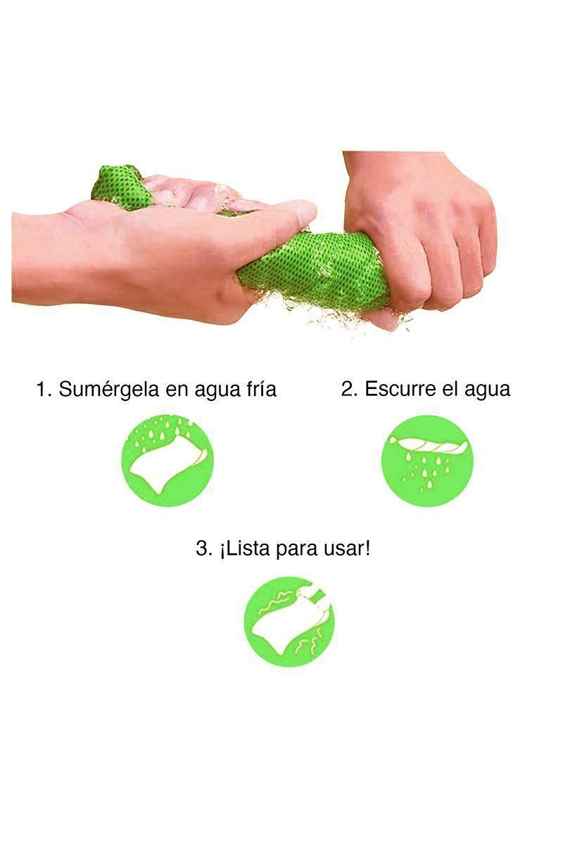 Toalla Refrescante con Botella de Plástico Verde-3