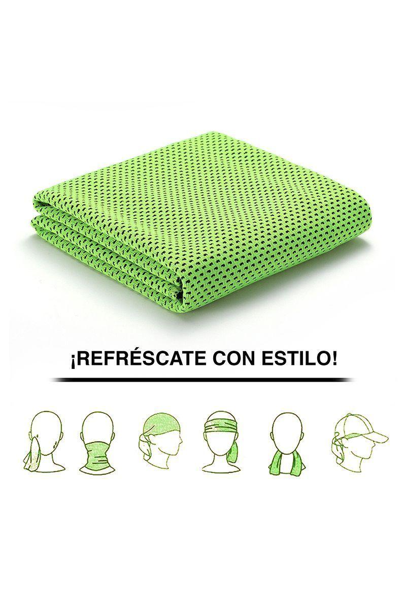 Toalla Refrescante con Botella de Plástico Verde-4