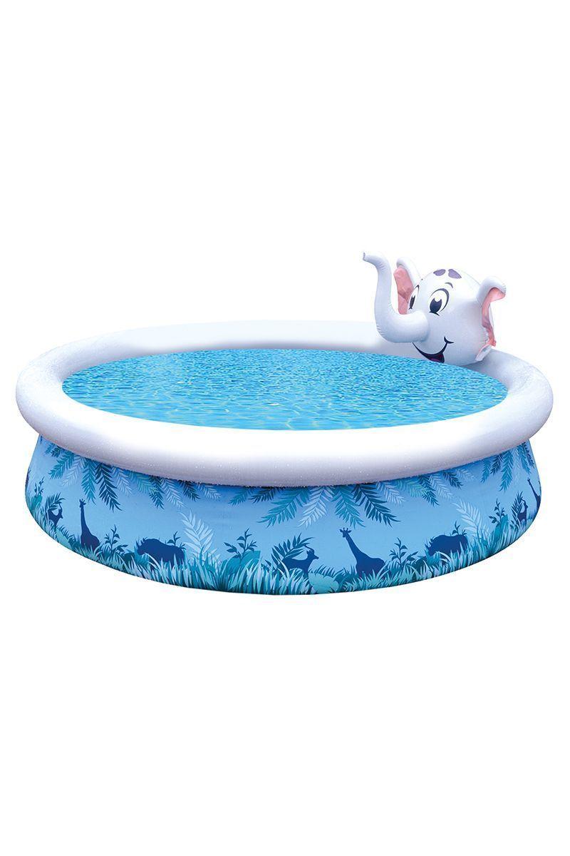 Piscina Infantil Elefante 855 L 47x205 cm Celeste-0