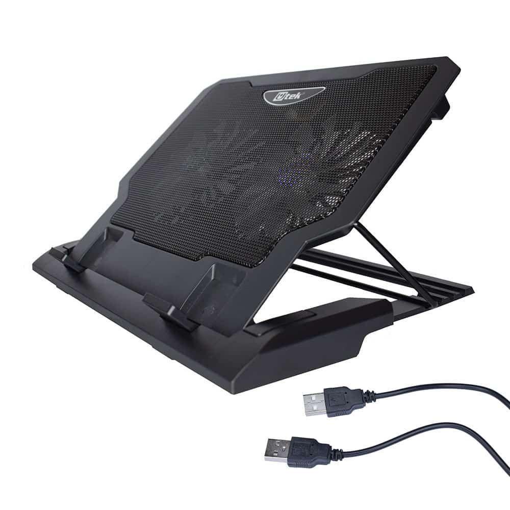Cooler para Notebook 12 -17″, doble ventilador de 14cm, 4 Niveles, UT-NTC020-2