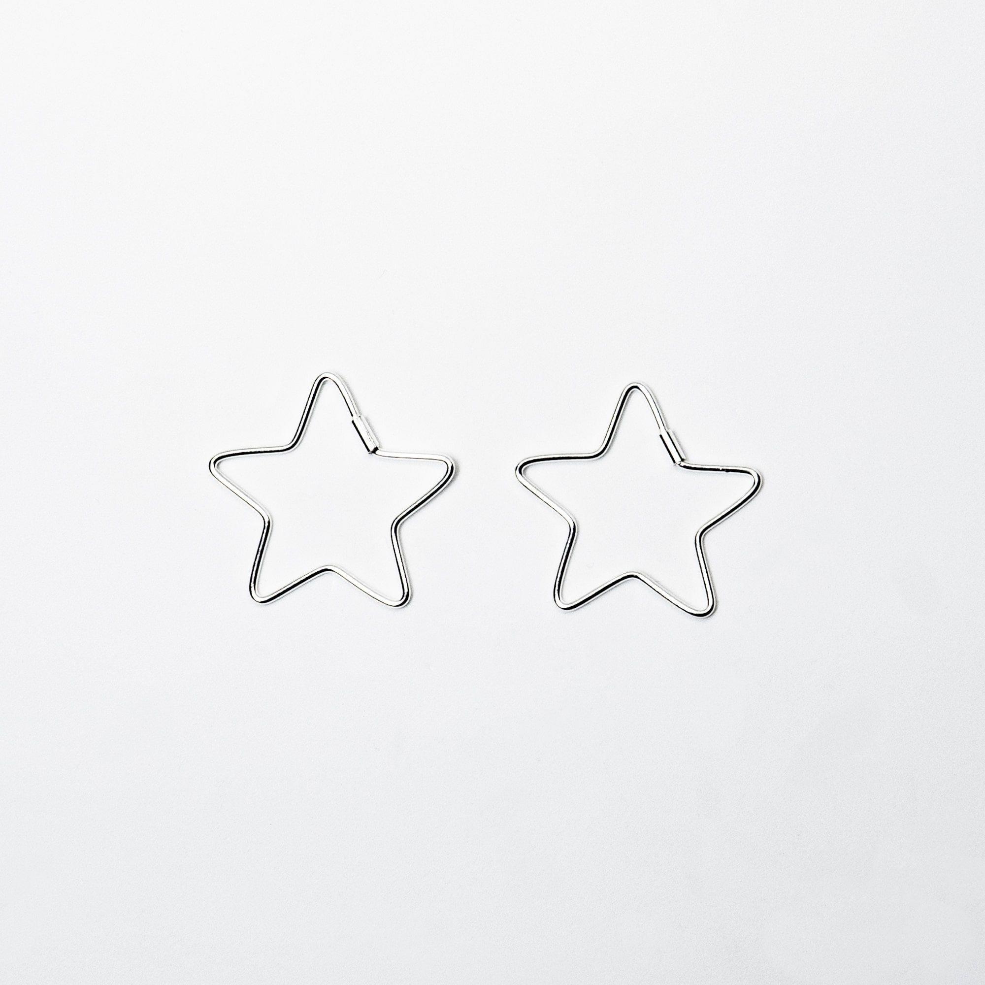 Argolla 25 mm / 1 mm. Estrella Plata Philippa Joyas-0