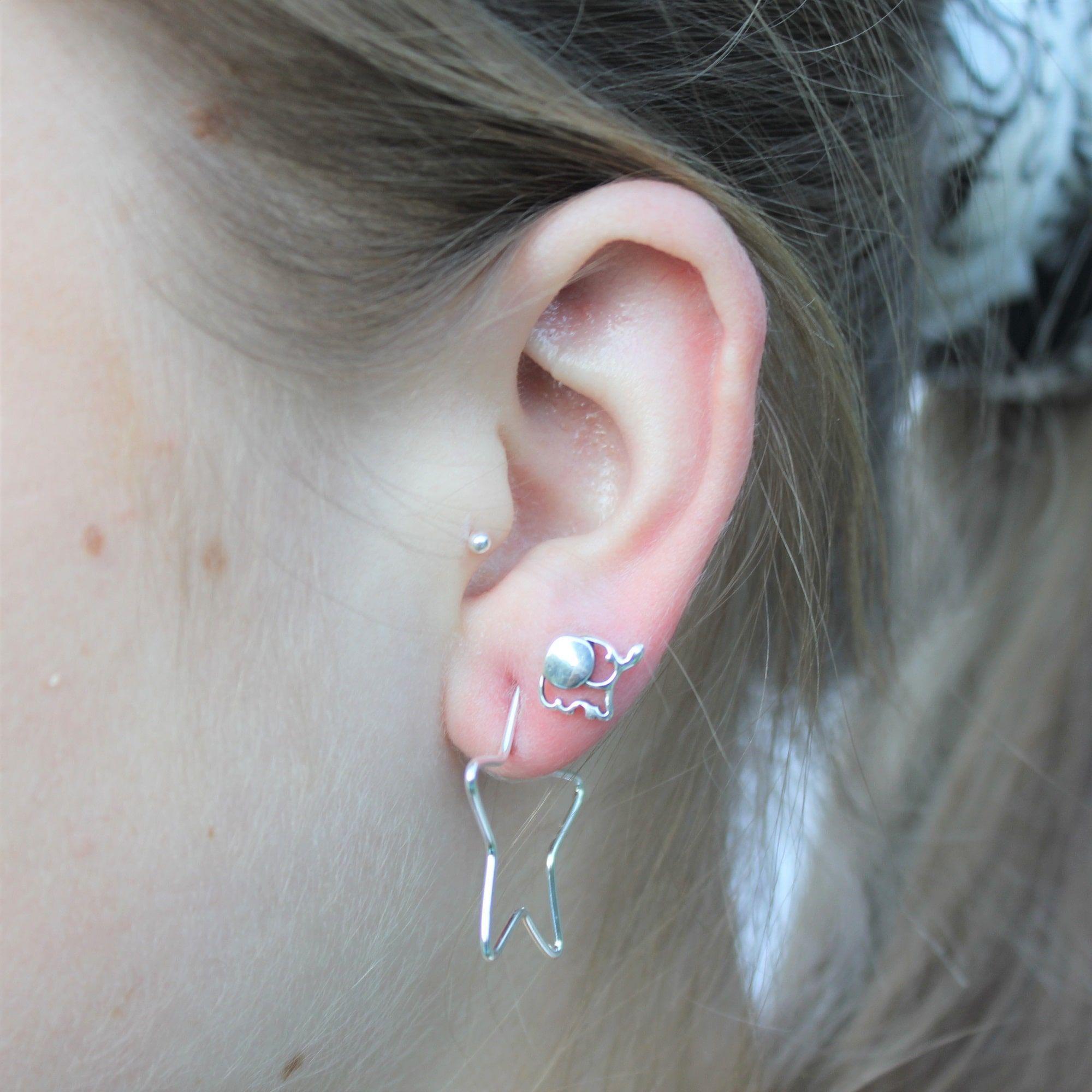 Argolla 25 mm / 1 mm. Estrella Plata Philippa Joyas-1