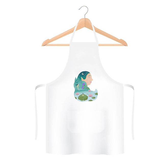 Delantal pechera, con imagen de La plenitud interior-0