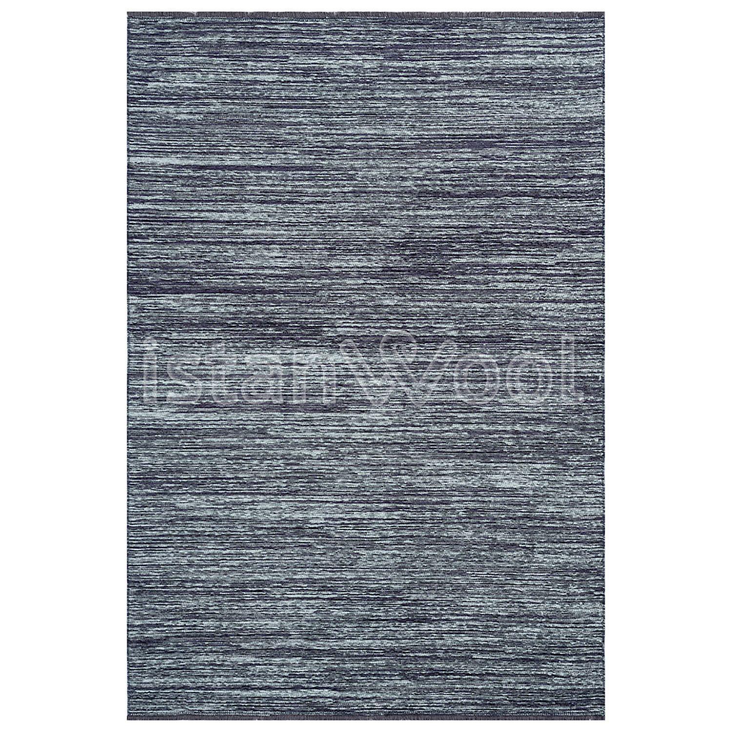 Alfombra Moderna Lisa 160x230 cms.Celeste y Negro -0