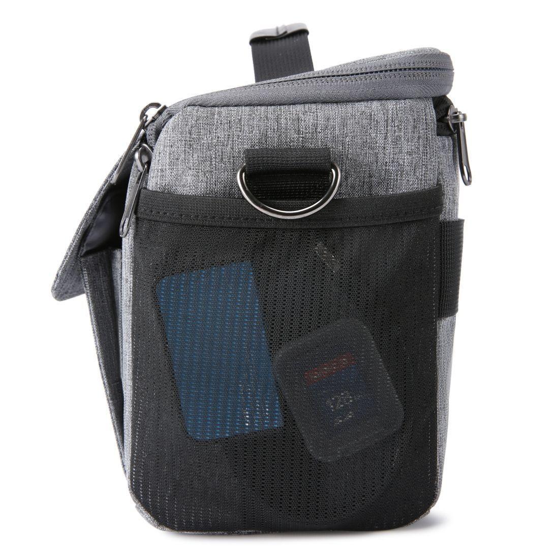 BAGSMART Bolso de hombro para cámara Resistente al agua- Gris-4