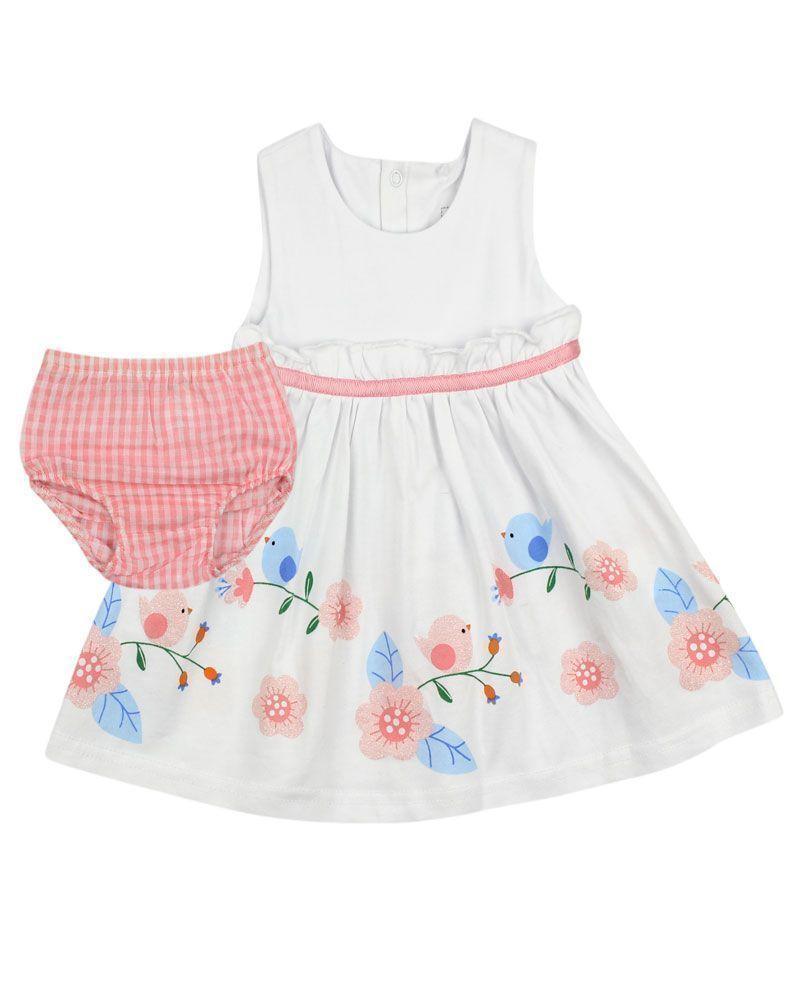 Vestido Newborn Ba Estampado Spring Floral Ficcus-0