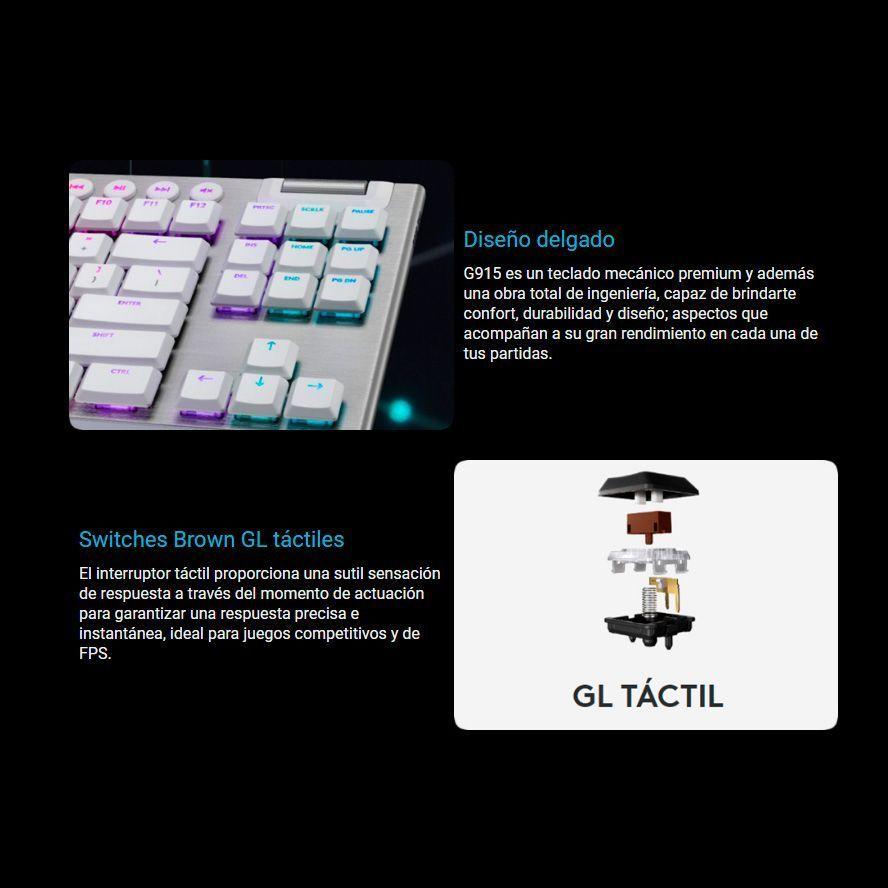 Teclado Gamer Mecanico Logitech G915 TKL-7