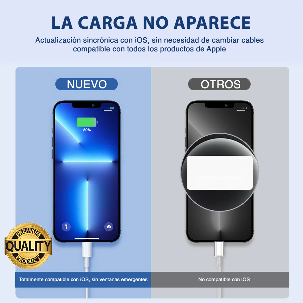 Cable Lightning Carga Rápida Apple 1m iPhone-3