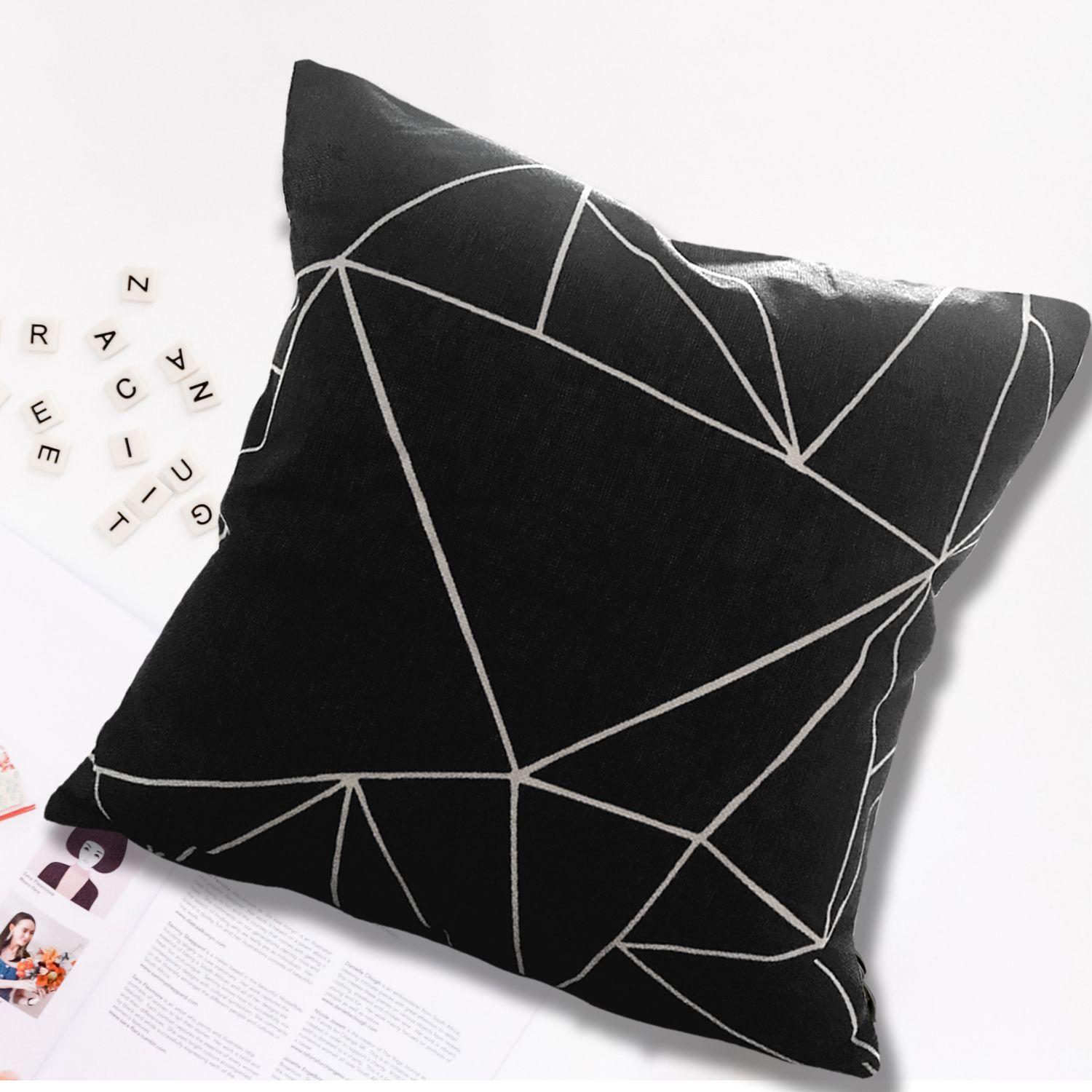 Cojín Negro Lino 45x45-1