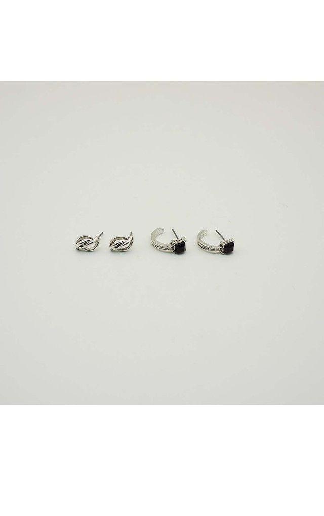 Aros Set Antique Plateado i-D-0