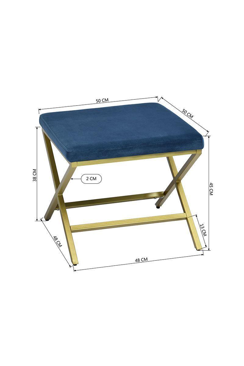 Ottoman Pouf Charles Azul-2