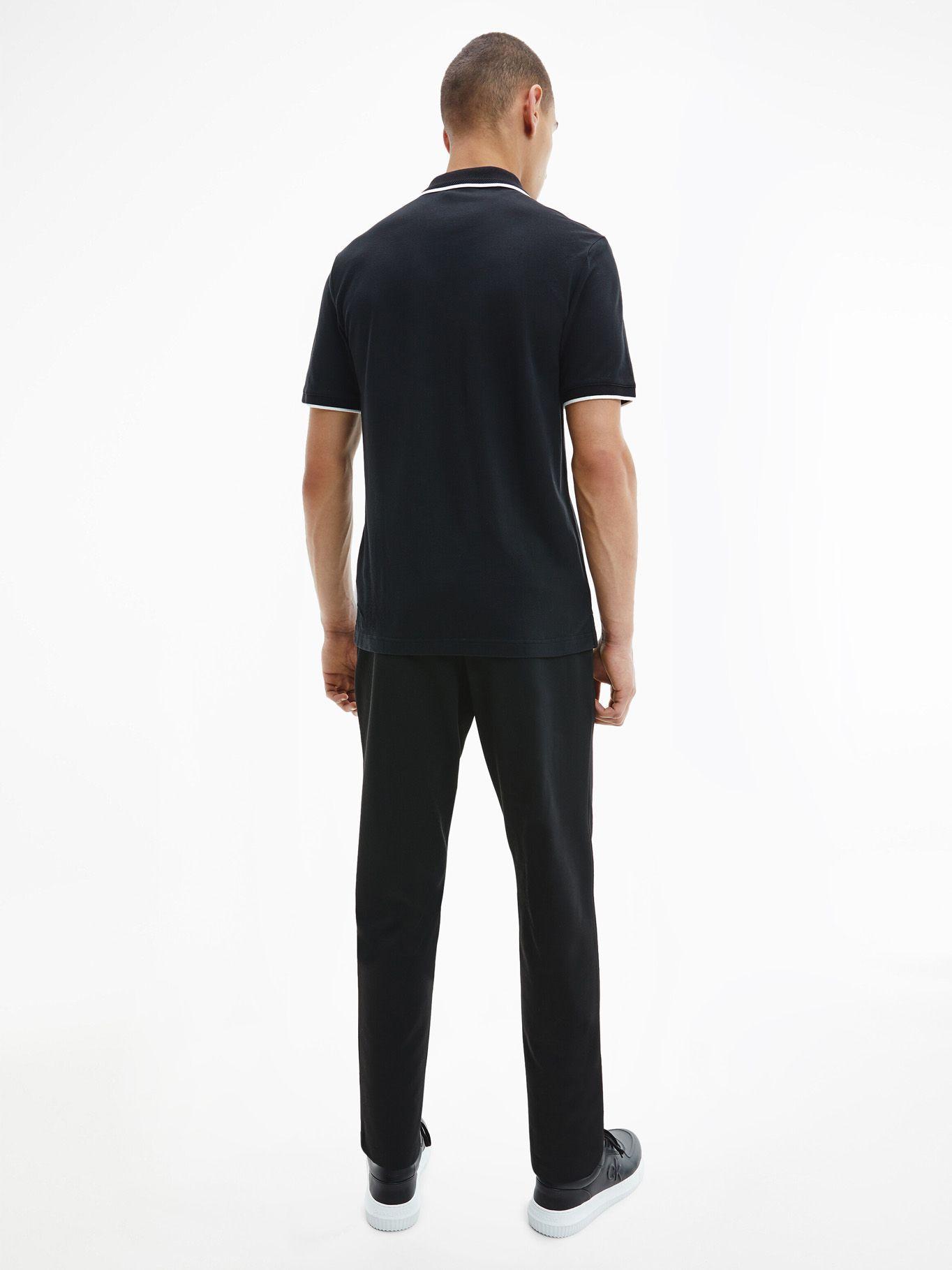 Polo Stretch Tipping Negro Calvin Klein-1